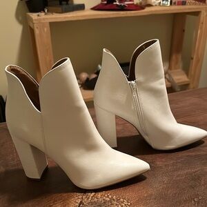 Elegant White Ankle Boots